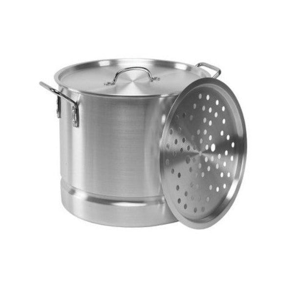24 Qt Tamale Steamer Vaporera Stock pot Premium Aluminum 6 Gallons Fry –  Kitchen & Restaurant Supplies