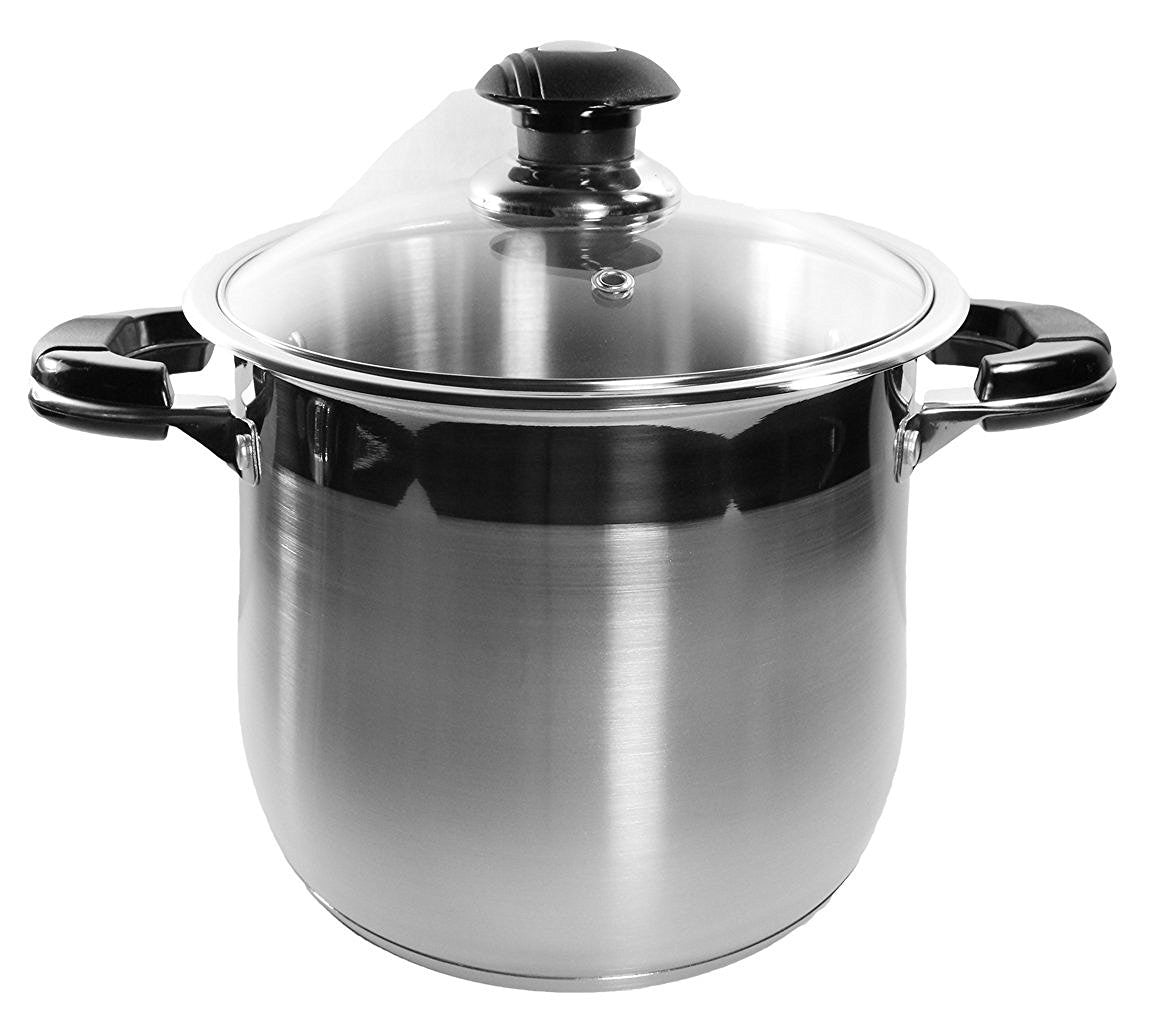  LIANYU 12QT 18/10 Stainless Steel Stock Pot with Lid
