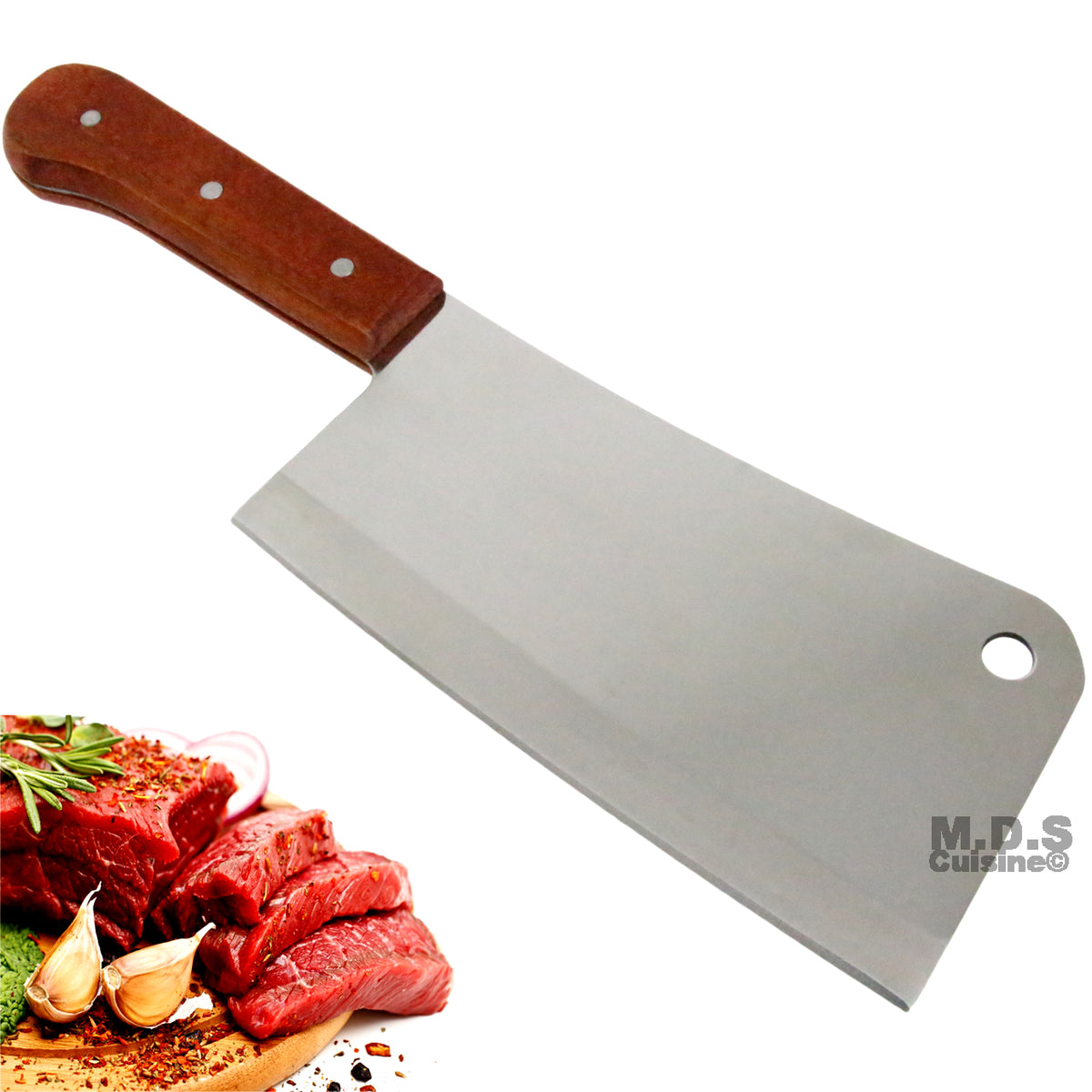 6Stainless Steel Heavy Duty Chopper Meat Cleaver Cutlery Kitchen Butcher  New - KITCHEN & RESTAURANT SUPPLIES