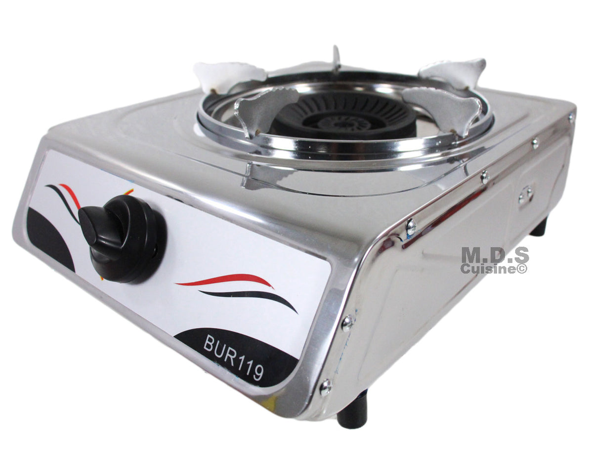 Stove Single Burner Propane Gas Stainless Steel Portable Camping Outdo