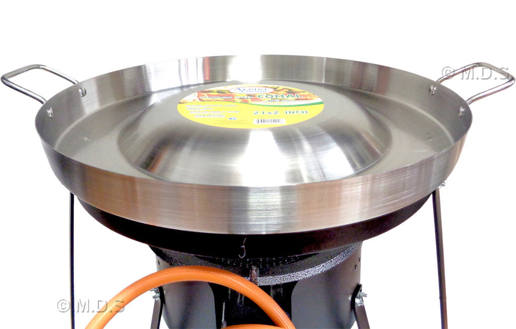 Comal Stainless Steel 21 Acero Inoxidable Convex Bola Tacos