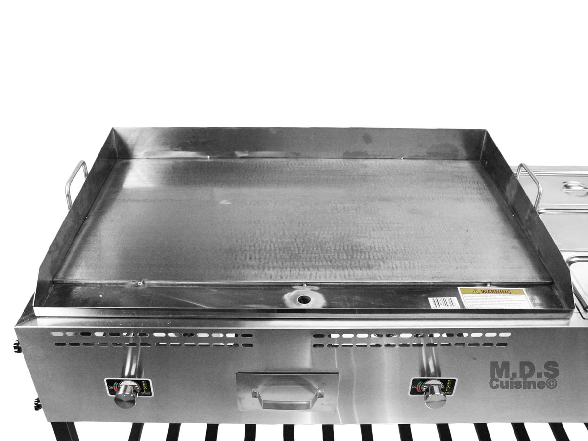 DBM  095D4TO 36 Stainless Steel Griddle Flat Top TACO Grill Plancha  PAN for Triple Burner