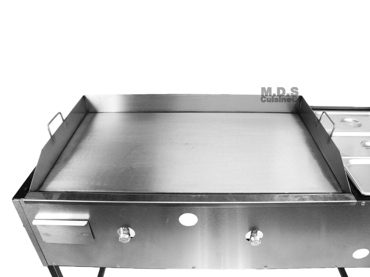DBM  095D4TO 36 Stainless Steel Griddle Flat Top TACO Grill Plancha  PAN for Triple Burner