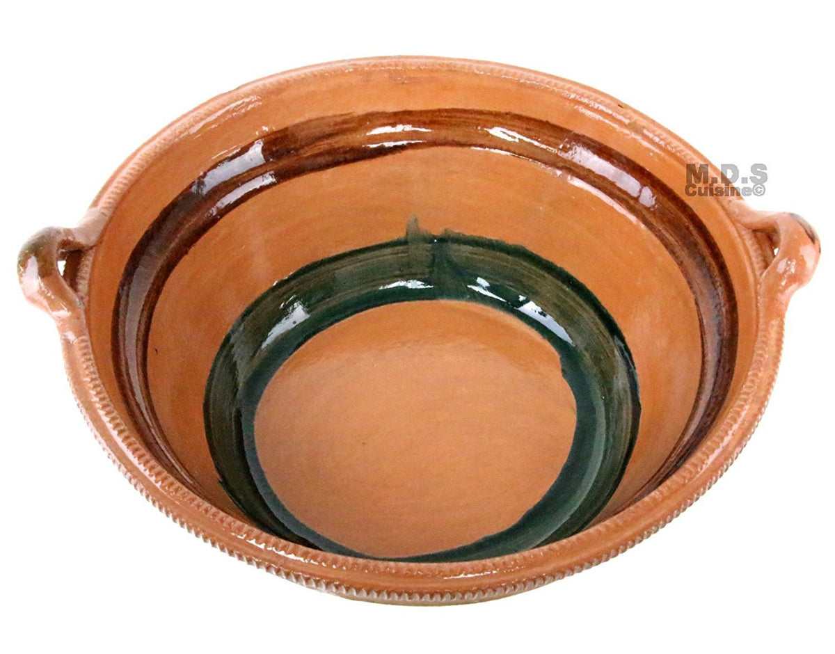 Cazuela De Barro 13“ with Top Lead Free Mexican Clay Traditional Casse –  Kitchen & Restaurant Supplies