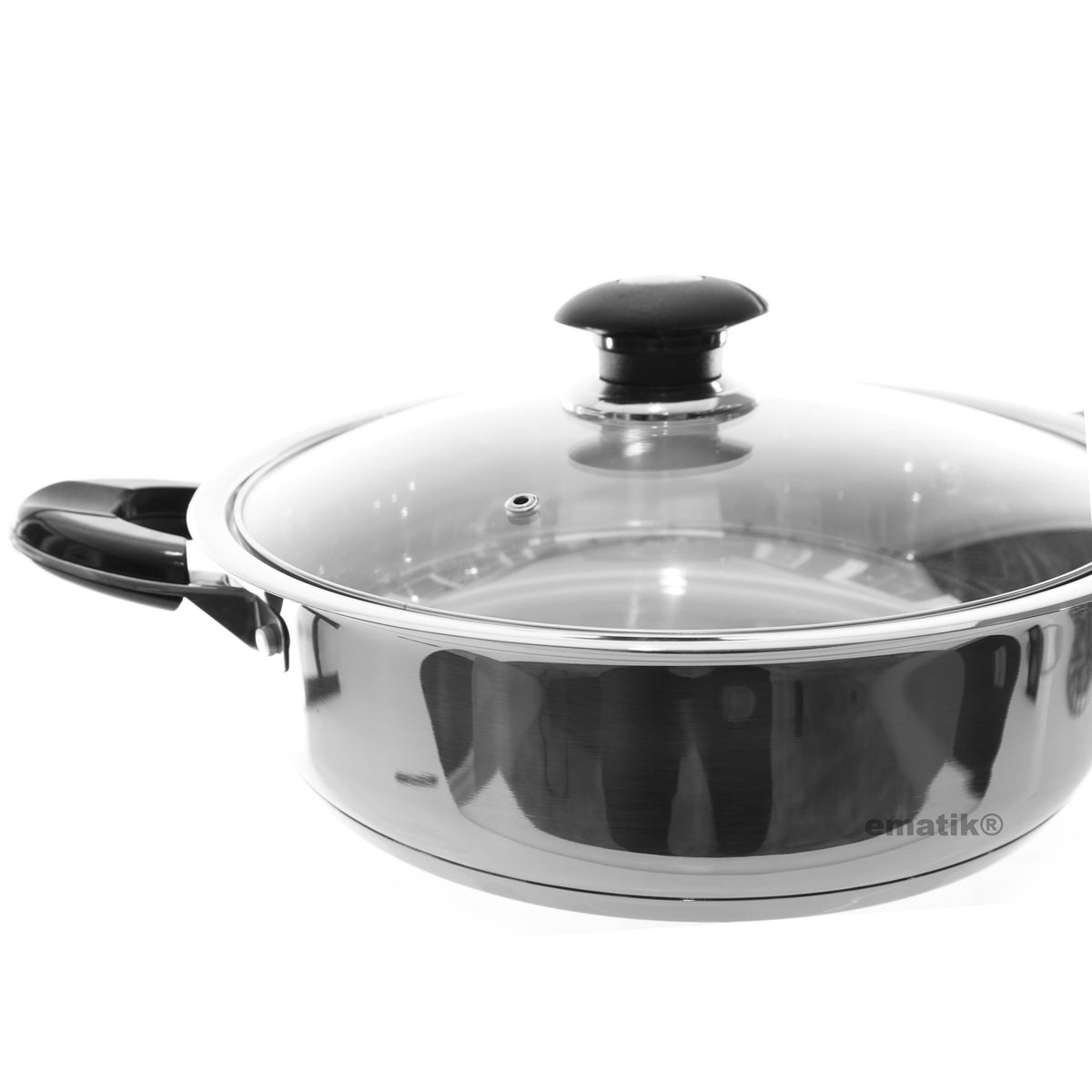  Neware Stainless Steel Low Pot Set (18Qt) ARROZERA simmering  casserole cazuela ACERO inoxidable: Home & Kitchen