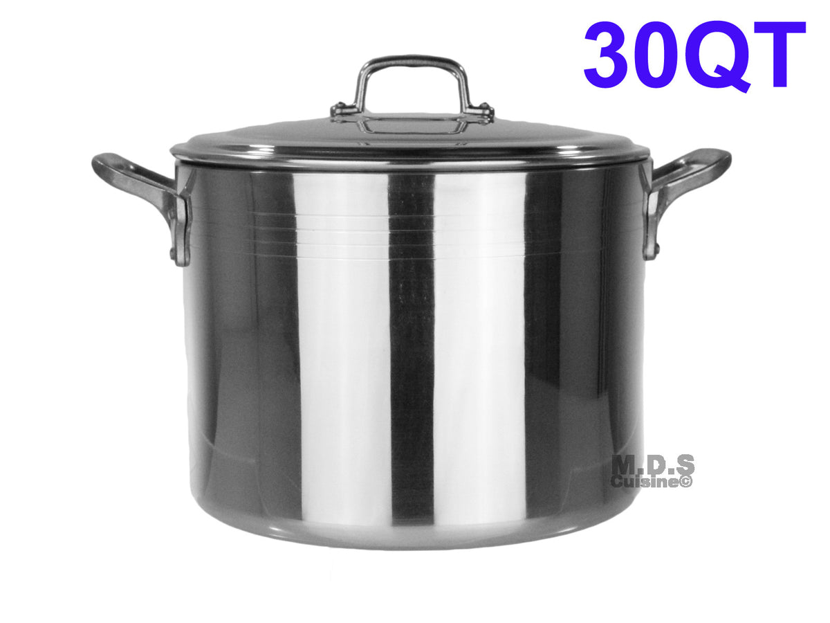 Stock Pot 30-Qt Heavy Duty 4mm Professional (1200) Aluminum Grade