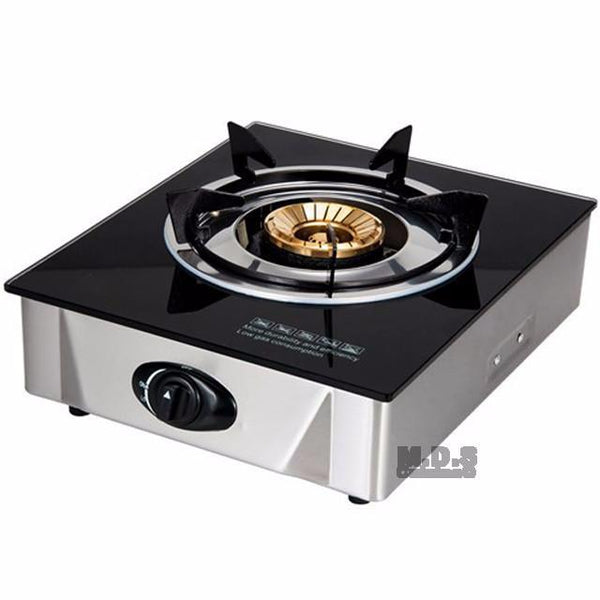 Glass Top Gas Burner Portable Propane Stove Single Burner with Low Pre –  Kitchen & Restaurant Supplies