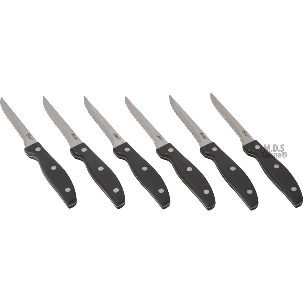 Oster Scottsdale 14-Piece Stainless Steel Cutlery Set w/ Wood Block