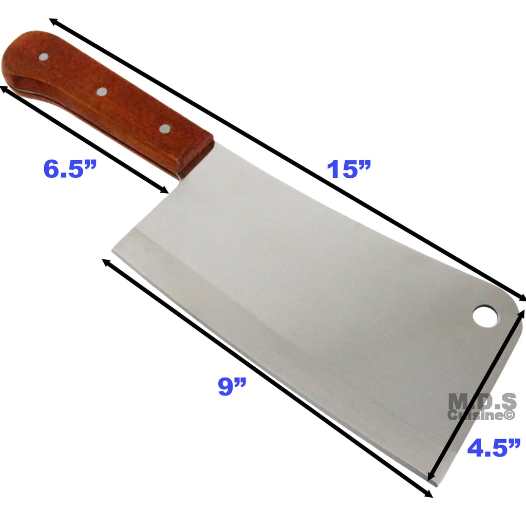 Cleaver Stainless Steel 15 cm with Black Handle