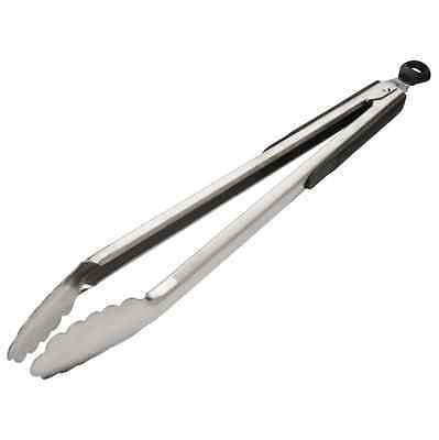Met Lux Stainless Steel Heavy-Duty Tongs - with Rubber Grip - 16 - 1 count  box