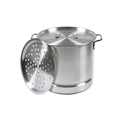 Choice 20 Qt. Heavy Weight Aluminum Stock Pot with Cover