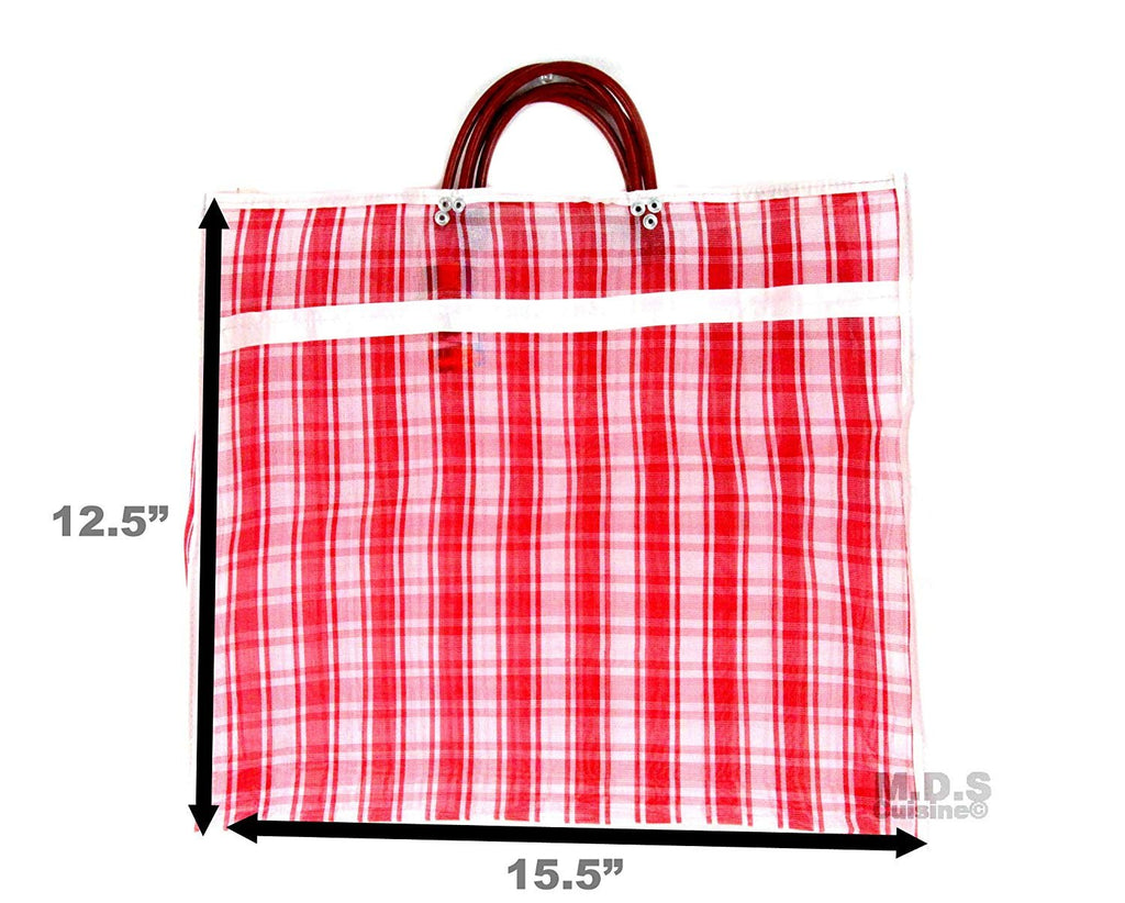 Plaid Portable Foldable Shopping Bag Big Tote Bag