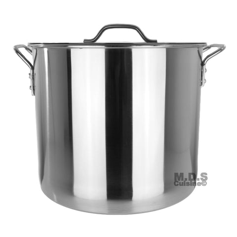 Aluminum 40 Qt Stockpot Dutch Oven Frying Pan Vaporera Tamale Steamer Rack  & Lid