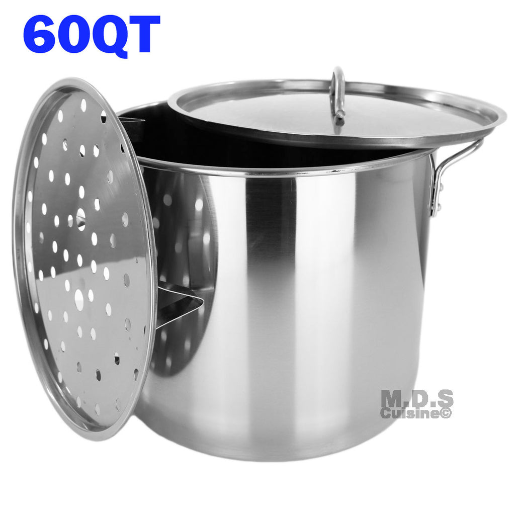 Choice 60 Qt. Aluminum Sauce Pot with Cover